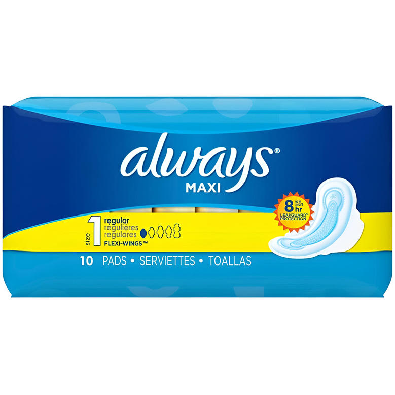Always Pads Size 1 Maxi, 10 Count